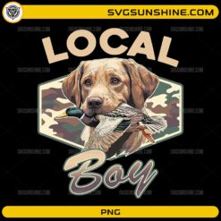 Local Boy Labrador Hunting PNG Duck Dog Camo Design