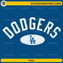 Los Angeles Dodgers Teacher PNG school theme baseball design