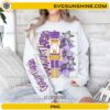 LSU Geaux Tigers Nutcracker Christmas PNG with cute flowers and purple-gold design