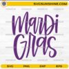 Mardi Gras SVG PNG purple hand-lettered design for Cricut and Silhouette