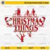 Merry Christmas Things SVG Christmas Stranger Things biking scene