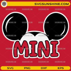 Mickey MINI SVG with cute Mickey Mouse ears for Disney family shirts