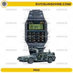Retro Digital Watch Time Machine PNG