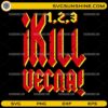Stranger Things 5 Kill Vecna grunge SVG PNG retro horror design