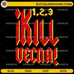 Stranger Things 5 Kill Vecna Grunge SVG PNG | 1 2 3 Vecna Battle Retro Horror Design