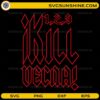 Stranger Things 5 Kill Vecna SVG PNG outline design for Cricut