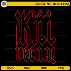 Stranger Things 5 Kill Vecna SVG PNG | 1 2 3 Kill Vecna Outline Design for Cricut