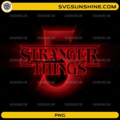 Stranger Things 5 Logo PNG | High-Quality Season 5 Red Neon Design