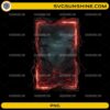 Stranger Things Upside Down Portal PNG with glowing red frame and dark landscape