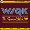 Stranger Things WSQK The Squawk 94.5 FM retro radio logo SVG PNG design