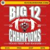 Texas Tech Football Champions 2025 SVG PNG Big 12 Red Raiders design