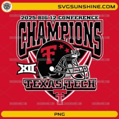 Texas Tech Red Raiders 2025 Big 12 Champions PNG football design