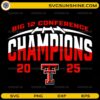 Texas Tech Red Raiders 2025 Big 12 Champions SVG football design
