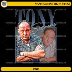 Tony Soprano PNG iconic Sopranos character portrait design