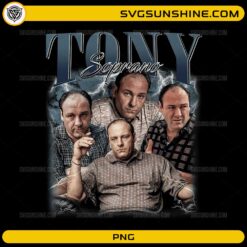 Tony Soprano vintage PNG inspired by The Sopranos mafia TV series