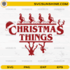 Upside Down Christmas Things SVG creepy Stranger Things biking scene