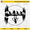 Upside Down Stranger Things SVG PNG Bike Scene Silhouette Design