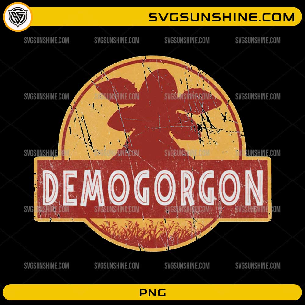 Vintage Demogorgon PNG Stranger Things monster logo-style design