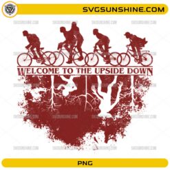 Welcome to the Upside Down PNG retro Stranger Things design