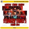 What Time Does Stranger Things 5 Come Out PNG featuring Season 5 cast in red split-panel artwork
