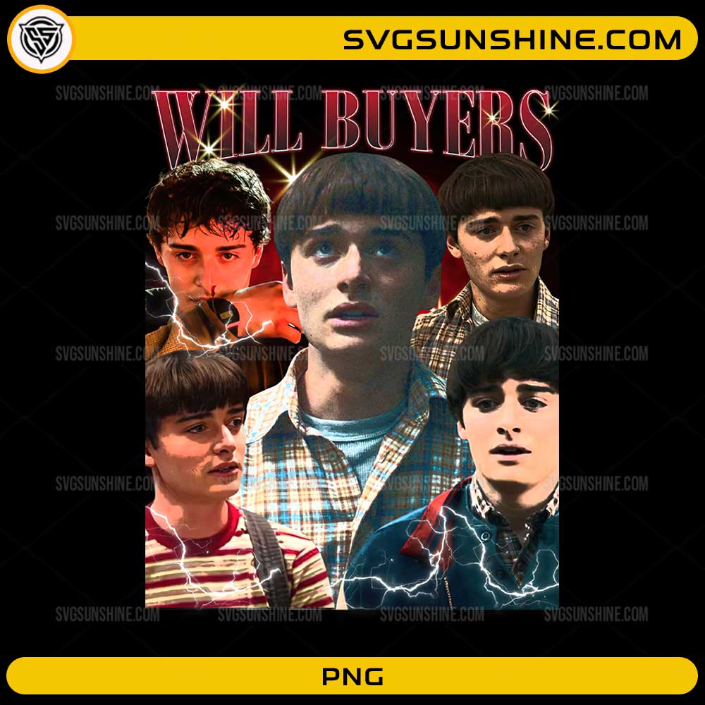Will Byers PNG Stranger Things lightning poster design