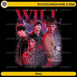 Will Byers Stranger Things PNG retro sci-fi fan art design