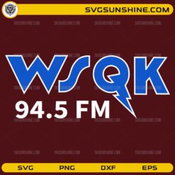 WSQK 94.5 FM SVG PNG Stranger Things 5 Radio Logo Design