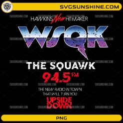 WSQK Hawkins Radio PNG Stranger Things style radio design