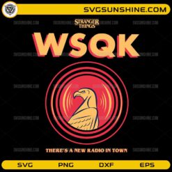 WSQK Radio Stranger Things SVG PNG Hawkins Radio Logo Design