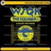 WSQK The Squawk 94.5 PNG Stranger Things style radio design