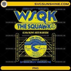 WSQK The Squawk 94.5 PNG Stranger Things style radio design