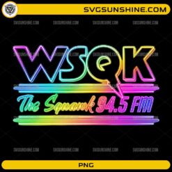 WSQK The Squawk 94.5 FM Neon PNG Stranger Things 5 Radio Station Design