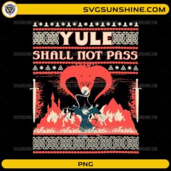 Yule Shall Not Pass PNG fantasy wizard ugly Christmas sweater