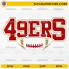 49ers SVG Football Design with varsity lettering and football graphic