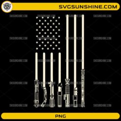 American Flag Lightsaber PNG patriotic sci-fi USA design
