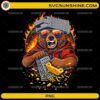 Angry Cheesehead Bear PNG fire bear grating cheese meme design