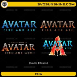 Avatar Fire and Ash PNG bundle with fire logo designs