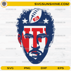 Bad Bunny Football Face SVG NFL x Bad Bunny Super Bowl 2026 design
