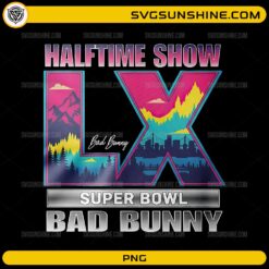 Bad Bunny Halftime Show LX PNG concert style design