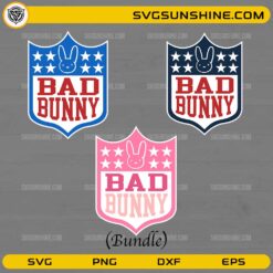 Bad Bunny NFL SVG bundle Super Bowl LX 2026 football designs