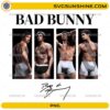 Bad Bunny portrait PNG set with studio-style layout