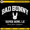 Bad Bunny Super Bowl LX SVG football fan design