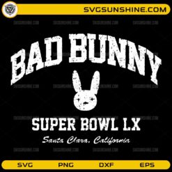 Bad Bunny Super Bowl LX SVG football fan design