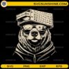 Bear Cheese Grater Hat SVG retro bear meme vector design
