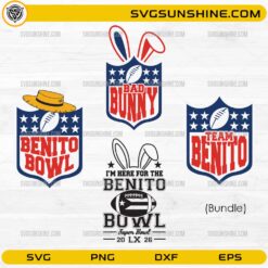 Benito Bowl Bundle SVG Bad Bunny football Super Bowl designs