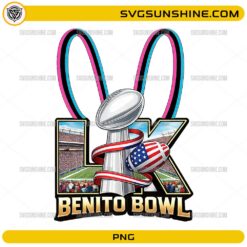 Benito Bowl PNG football trophy Super Bowl style design