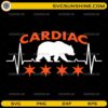 Cardiac Bears SVG Chicago Bears football heartbeat vector design