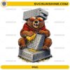 Cheese Grater Bear PNG funny bear grating cheese meme design