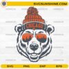 Chicago Bears SVG bear wearing winter hat and sunglasses