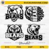 Chicago Bears bear head SVG set aggressive football designs
